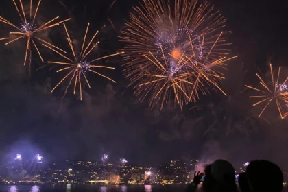 Feuerwerk am Meer in Cannes - Exploregion