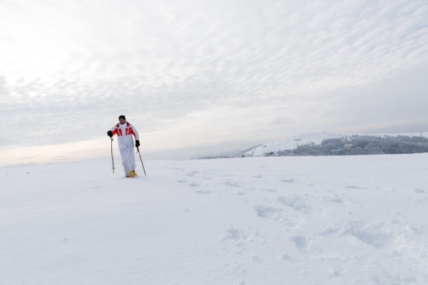 Spaziergang am Neujahrstag auf dem Ballon d'Alsace - Exploregion